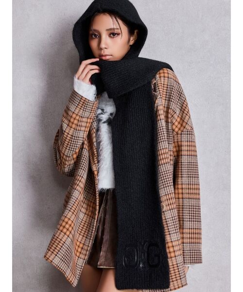 LGB フードニット　マフラー GYDA（ジェイダ）の「Symmetry GYDAフードニットマフラー（マフラー