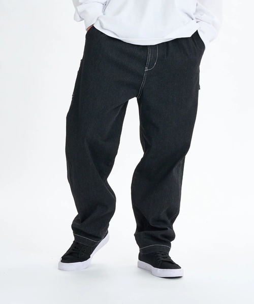 ELEMENT(エレメント)の「ELEMENT メンズ SHOD PANTS PAINT デニムパンツ 【2025年秋冬モデル】/エレメントウエストゴムテーパードペインターデニムパンツ(デニムパンツ・メンズ・ブラック系その他/ブルー系その他/インディゴブルー・MEDIUM/LARGE/X-LARGE)」の4枚目の写真