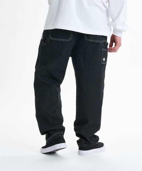 ELEMENT(エレメント)の「ELEMENT メンズ SHOD PANTS PAINT デニムパンツ 【2025年秋冬モデル】/エレメントウエストゴムテーパードペインターデニムパンツ(デニムパンツ・メンズ・ブラック系その他/ブルー系その他/インディゴブルー・MEDIUM/LARGE/X-LARGE)」の5枚目の写真