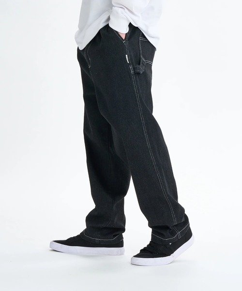 ELEMENT(エレメント)の「ELEMENT メンズ SHOD PANTS PAINT デニムパンツ 【2025年秋冬モデル】/エレメントウエストゴムテーパードペインターデニムパンツ(デニムパンツ・メンズ・ブラック系その他/ブルー系その他/インディゴブルー・MEDIUM/LARGE/X-LARGE)」の6枚目の写真