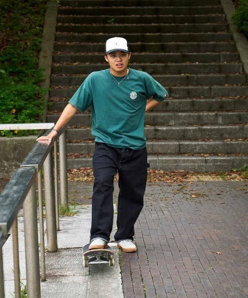 ELEMENT(エレメント)の「ELEMENT メンズ SHOD PANTS PAINT デニムパンツ 【2025年秋冬モデル】/エレメントウエストゴムテーパードペインターデニムパンツ(デニムパンツ・メンズ・ブラック系その他/ブルー系その他/インディゴブルー・MEDIUM/LARGE/X-LARGE)」の9枚目の写真