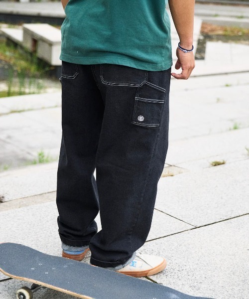 ELEMENT(エレメント)の「ELEMENT メンズ SHOD PANTS PAINT デニムパンツ 【2025年秋冬モデル】/エレメントウエストゴムテーパードペインターデニムパンツ(デニムパンツ・メンズ・ブラック系その他/ブルー系その他/インディゴブルー・MEDIUM/LARGE/X-LARGE)」の10枚目の写真