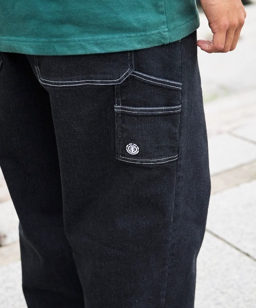 ELEMENT(エレメント)の「ELEMENT メンズ SHOD PANTS PAINT デニムパンツ 【2025年秋冬モデル】/エレメントウエストゴムテーパードペインターデニムパンツ(デニムパンツ・メンズ・ブラック系その他/ブルー系その他/インディゴブルー・MEDIUM/LARGE/X-LARGE)」の11枚目の写真