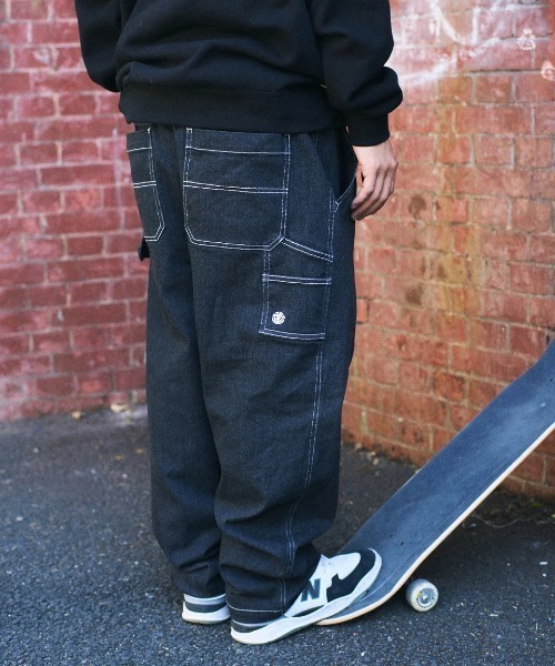 ELEMENT(エレメント)の「ELEMENT メンズ SHOD PANTS PAINT デニムパンツ 【2025年秋冬モデル】/エレメントウエストゴムテーパードペインターデニムパンツ(デニムパンツ・メンズ・ブラック系その他/ブルー系その他/インディゴブルー・MEDIUM/LARGE/X-LARGE)」の13枚目の写真