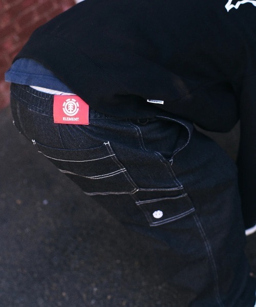 ELEMENT(エレメント)の「ELEMENT メンズ SHOD PANTS PAINT デニムパンツ 【2025年秋冬モデル】/エレメントウエストゴムテーパードペインターデニムパンツ(デニムパンツ・メンズ・ブラック系その他/ブルー系その他/インディゴブルー・MEDIUM/LARGE/X-LARGE)」の14枚目の写真