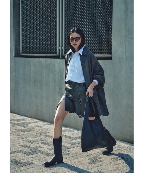ONE.(ワンドット)の「【ONE./ワンドット】leather shoulder tote Bag / 撥水レザー(トートバッグ・メンズ・ブラック・FREE)」の18枚目の写真