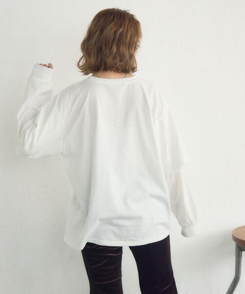 RETRO GIRL(レトロガール)の「レイヤード風ロンTEE(Tシャツ/カットソー・レディース・イエロー/オフホワイト/チャコールグレー・FREE)」の22枚目の写真