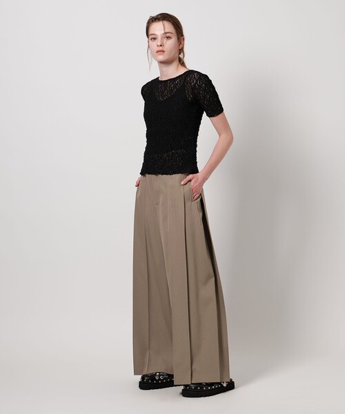 ASTRAET(アストラット)の「<ASTRAET>サイドタック バギーパンツ(その他パンツ・レディース・ブラック/ベージュ・0/1/2)」の6枚目の写真