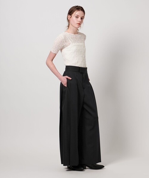 ASTRAET(アストラット)の「<ASTRAET>サイドタック バギーパンツ(その他パンツ・レディース・ブラック/ベージュ・0/1/2)」の10枚目の写真