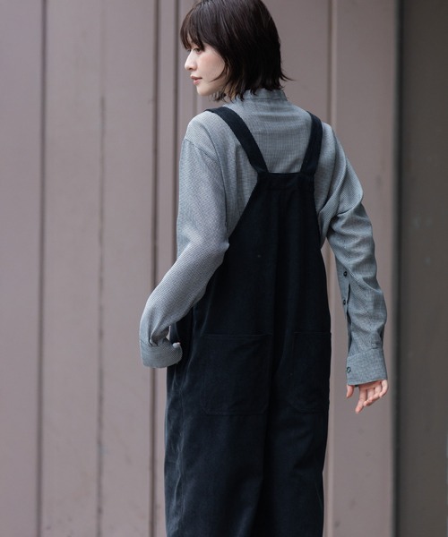 Munich（ミューニック）の「ナノコーデュロイサロペット（サロペット/オーバーオール・レディース・アイボリー/ブラック/グレイッシュベージュ・S/M）」の14枚目の写真