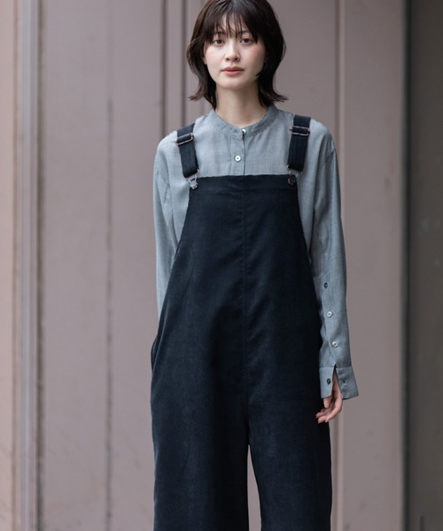 Munich（ミューニック）の「ナノコーデュロイサロペット（サロペット/オーバーオール・レディース・アイボリー/ブラック/グレイッシュベージュ・S/M）」の16枚目の写真