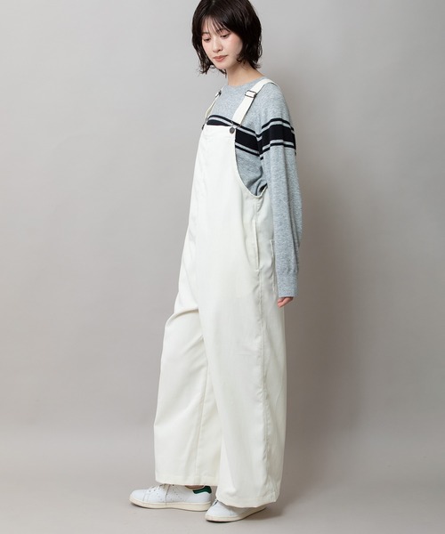 Munich（ミューニック）の「ナノコーデュロイサロペット（サロペット/オーバーオール・レディース・アイボリー/ブラック/グレイッシュベージュ・S/M）」の18枚目の写真