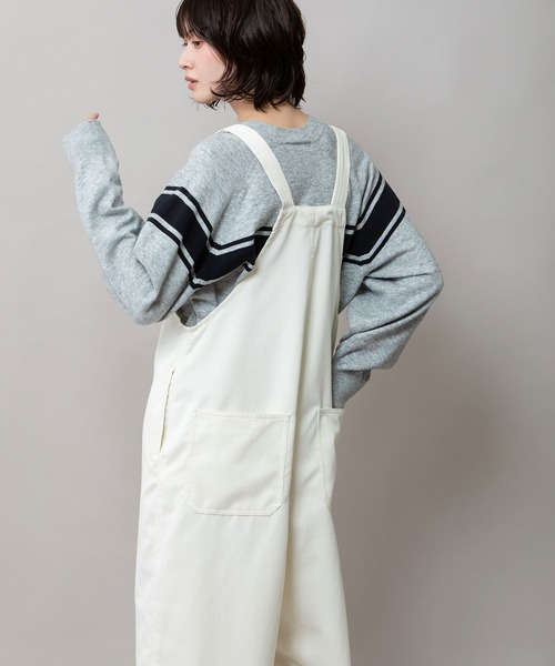 Munich（ミューニック）の「ナノコーデュロイサロペット（サロペット/オーバーオール・レディース・アイボリー/ブラック/グレイッシュベージュ・S/M）」の20枚目の写真