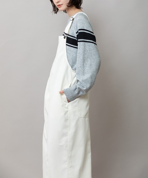 Munich（ミューニック）の「ナノコーデュロイサロペット（サロペット/オーバーオール・レディース・アイボリー/ブラック/グレイッシュベージュ・S/M）」の21枚目の写真