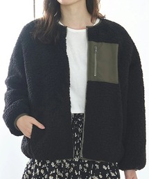 ノーカラージャケット ジップ ブルゾン」に該当するメンズの