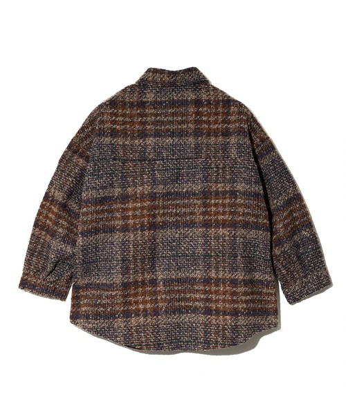 gentil様 GENTIL/ジャンティー チェックツイード ビッグシャツ（ブルゾン