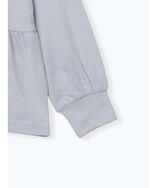 Samansa Mos2 Lagom（サマンサモスモスラーゴム）の「リボンアップリケロンT（Tシャツ/カットソー・キッズ・サックスブルー/オフホワイト・100/110/120/95/130）」の5枚目の写真