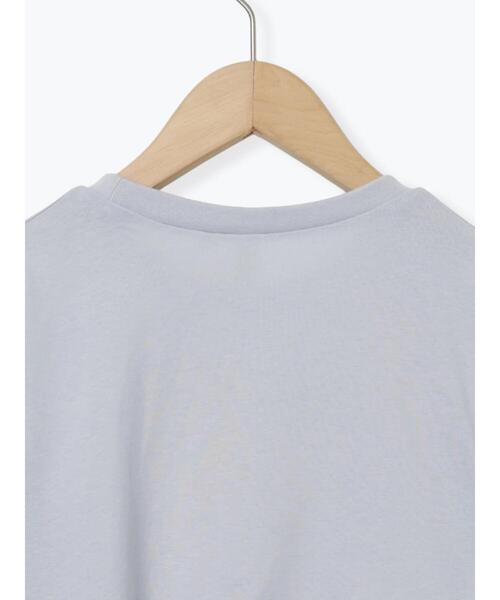 Samansa Mos2 Lagom（サマンサモスモスラーゴム）の「リボンアップリケロンT（Tシャツ/カットソー・キッズ・サックスブルー/オフホワイト・100/110/120/95/130）」の7枚目の写真