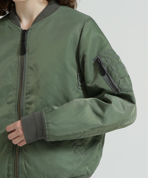 AVIREX(アヴィレックス)の「《直営店限定》WASHED MA-1 FLYING TIGERS(MA-1・レディース・セージグリーン/ブラック・M/S)」の11枚目の写真