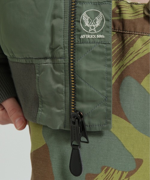 AVIREX(アヴィレックス)の「《直営店限定》WASHED MA-1 FLYING TIGERS(MA-1・レディース・セージグリーン/ブラック・M/S)」の13枚目の写真