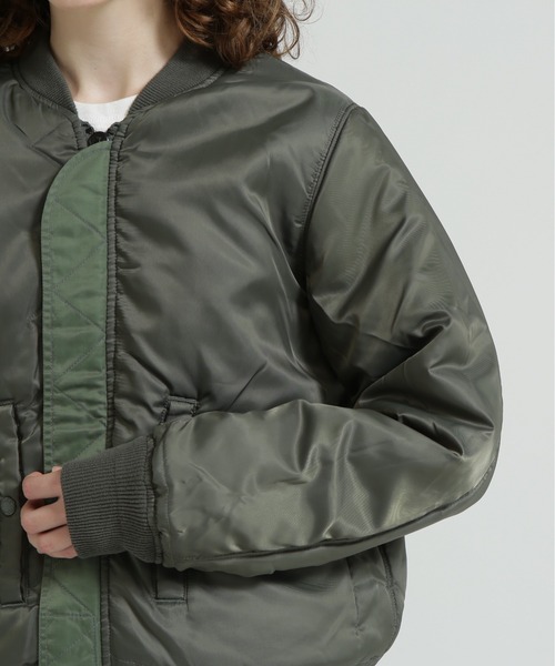 AVIREX(アヴィレックス)の「《直営店限定》WASHED MA-1 FLYING TIGERS(MA-1・レディース・セージグリーン/ブラック・M/S)」の18枚目の写真