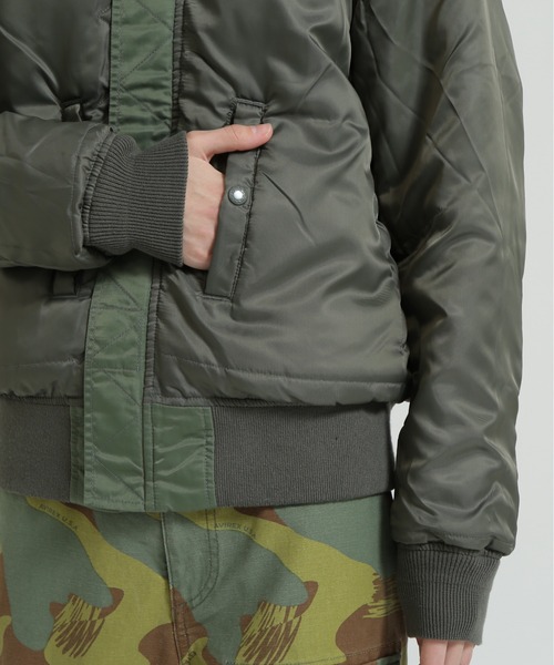 AVIREX(アヴィレックス)の「《直営店限定》WASHED MA-1 FLYING TIGERS(MA-1・レディース・セージグリーン/ブラック・M/S)」の19枚目の写真