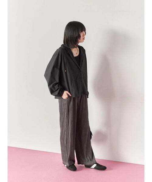 Samansa Mos2 blue(サマンサモスモスブルー)の「ウェーブカットパンツ(その他パンツ・レディース・ブラック/チャコールグレー/ブラウン・F)」の4枚目の写真