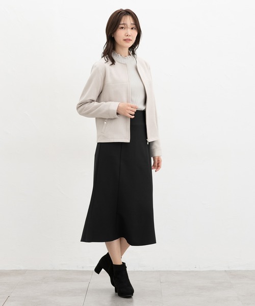 Honeys（ハニーズ）の「ビジュー付ハイネック（Tシャツ/カットソー・レディース・アイボリー/サックスブルー/スモークピンク/ライトグレー/レッド/ネイビー・L/LL/M/S）」の18枚目の写真