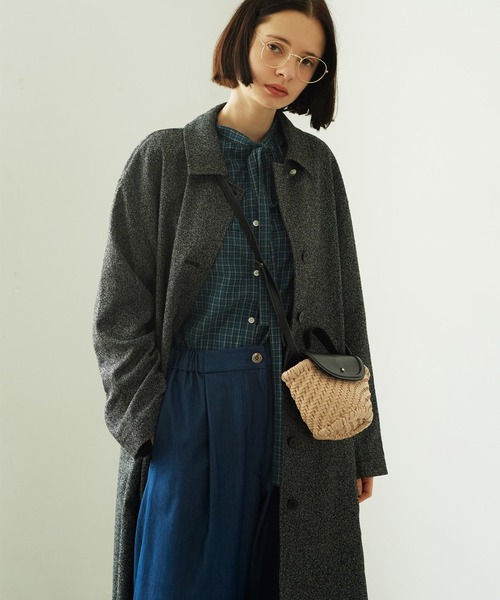 セール】ツイードステンカラーロングコート（その他アウター）｜LA