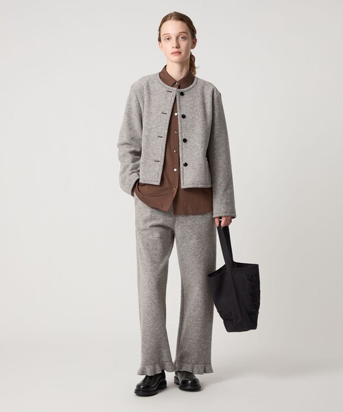 Steven Alan（スティーブンアラン）の「＜Steven Alan＞ボア ノーカラー ジャケット（ノーカラージャケット・レディース・グレー系/ブラック・M/S）」の5枚目の写真