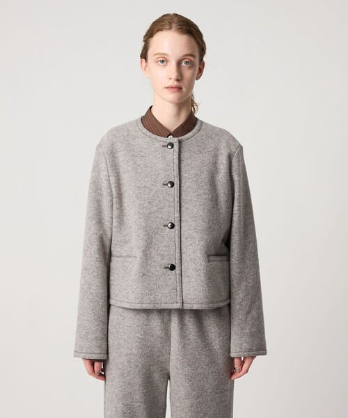 ▼美品 スティーブンアラン 3,3万円 ジャガードブルゾン ノーカラージャケット STEVEN ALAN（スティーブンアラン） ジャケット ノーカラージャケット