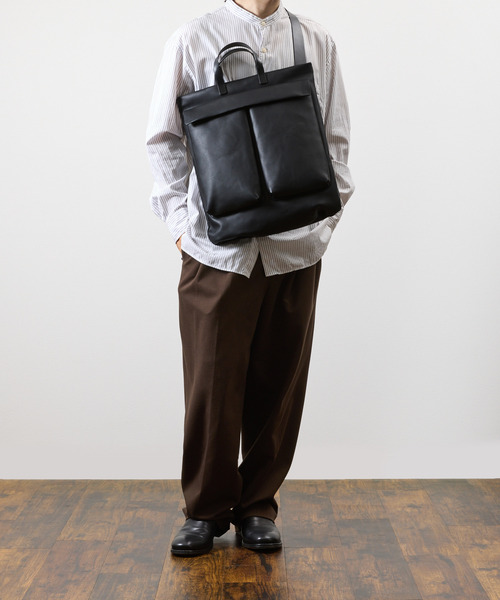 SLOW(スロウ)の「SLOW スロウ / cb -2way helmet bag- クロムステアレザーショルダーバッグ 牛革ヘルメットバッグ / 858S71R(トートバッグ・メンズ・ブラック/チョコ/キャメル・FREE)」の6枚目の写真