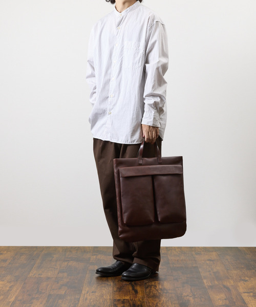 パパス 2way シボ革 レザー ショルダー トート ヘルメットバッグ A4可 SLOW トートバッグ スロウ / cb -2way helmet bag- クロムステアレザー