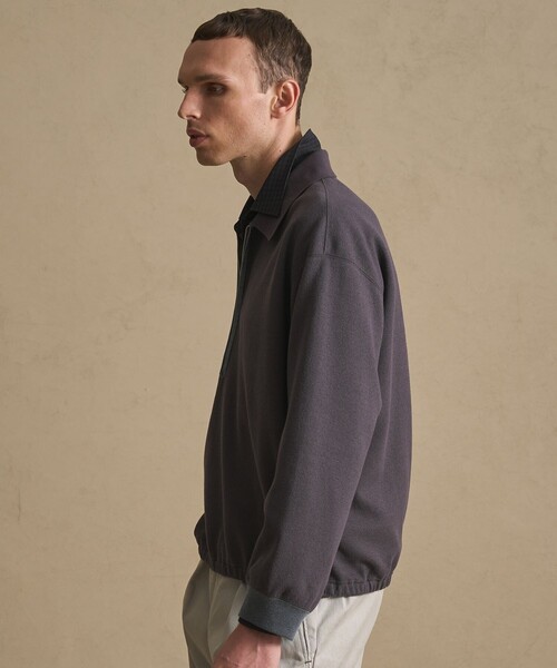 PUBLIC TOKYO（パブリックトウキョウ）の「ブークレハーフジップスウェット（スウェット・メンズ・ダークネイビー/ダークグレー・1/2）」の13枚目の写真