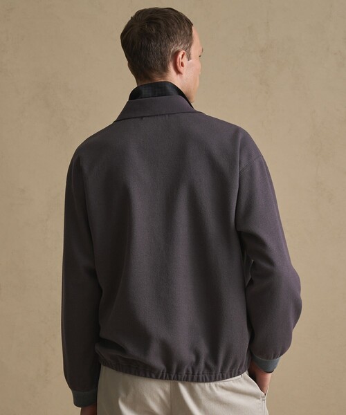 PUBLIC TOKYO（パブリックトウキョウ）の「ブークレハーフジップスウェット（スウェット・メンズ・ダークネイビー/ダークグレー・1/2）」の14枚目の写真