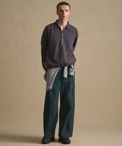 PUBLIC TOKYO（パブリックトウキョウ）の「ブークレハーフジップスウェット（スウェット・メンズ・ダークネイビー/ダークグレー・1/2）」の20枚目の写真
