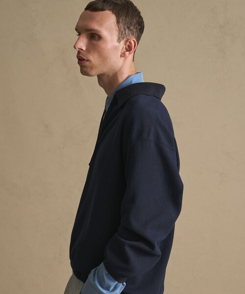 PUBLIC TOKYO（パブリックトウキョウ）の「ブークレハーフジップスウェット（スウェット・メンズ・ダークネイビー/ダークグレー・1/2）」の22枚目の写真