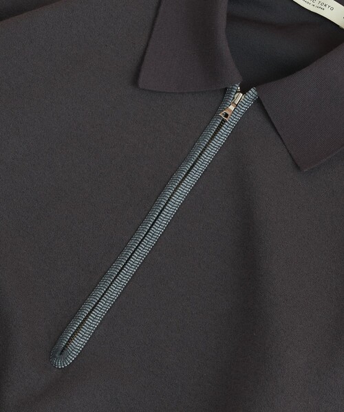 PUBLIC TOKYO（パブリックトウキョウ）の「ブークレハーフジップスウェット（スウェット・メンズ・ダークネイビー/ダークグレー・1/2）」の5枚目の写真