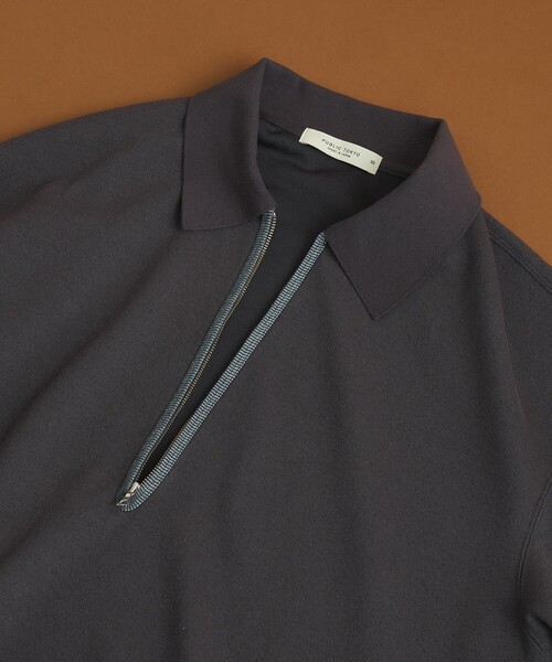 PUBLIC TOKYO（パブリックトウキョウ）の「ブークレハーフジップスウェット（スウェット・メンズ・ダークネイビー/ダークグレー・1/2）」の6枚目の写真