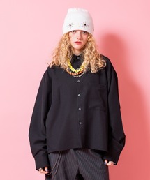 a.p.o.v. オーバーサイズクロップド丈ジャージーシャツ