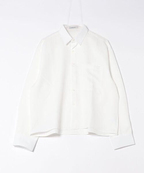 a.p.o.v.(エーピーオービー)の「a.p.o.v. オーバーサイズクロップド丈ジャージーシャツ(シャツ/ブラウス・メンズ・ブラック/ホワイト・ONESIZE)」の5枚目の写真