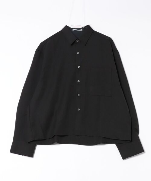 a.p.o.v.(エーピーオービー)の「a.p.o.v. オーバーサイズクロップド丈ジャージーシャツ(シャツ/ブラウス・メンズ・ブラック/ホワイト・ONESIZE)」の7枚目の写真
