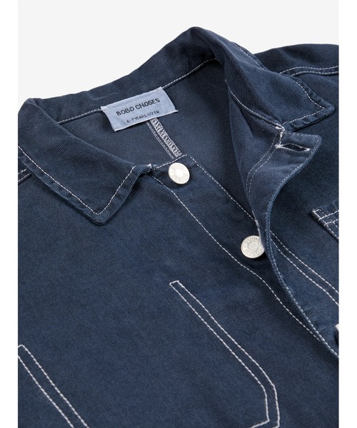 BOBO CHOSES（ボボショーズ）の「Snake woven overall（つなぎ/オールインワン・キッズ・ダークネイビー・2-3YEAR/4-5YEAR/6-7YEAR/8-9y/10-11y/12-13y）」の5枚目の写真