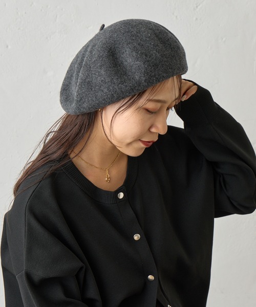 COLONY 2139（コロニートゥーワンスリーナイン）の「ウールベレー帽（ハンチング/ベレー帽・レディース・ベージュ/ブラック/グレー・FREE）」の16枚目の写真