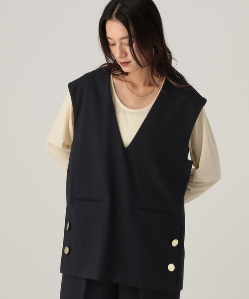 Elura（エルーラ）の「ウールライクベスト/606423（ベスト・レディース・ライトグレー/ネイビー/オフホワイト・FREE）」の18枚目の写真