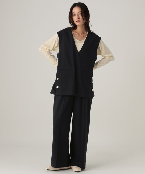 Elura（エルーラ）の「ウールライクベスト/606423（ベスト・レディース・ライトグレー/ネイビー/オフホワイト・FREE）」の20枚目の写真