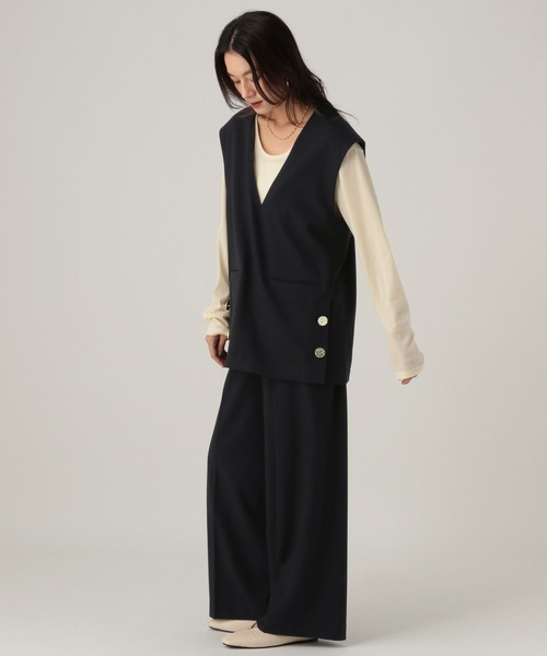 Elura（エルーラ）の「ウールライクベスト/606423（ベスト・レディース・ライトグレー/ネイビー/オフホワイト・FREE）」の21枚目の写真