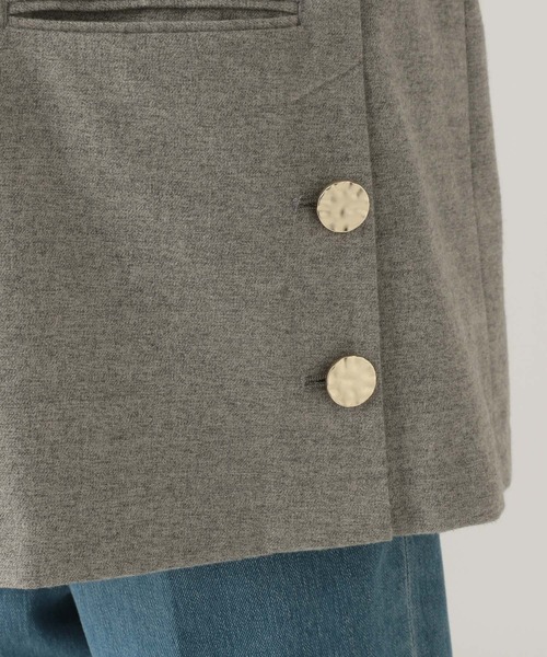 Elura（エルーラ）の「ウールライクベスト/606423（ベスト・レディース・ライトグレー/ネイビー/オフホワイト・FREE）」の4枚目の写真