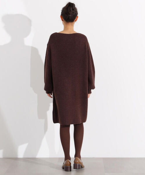 N.（N. Natural Beauty Basic）（エヌエヌナチュラルビューティーベーシック）の「【2WAY】襟付ミニニットワンピース（ワンピース・レディース・イエロー/ブラウン/チャコールグレー・MEDIUM）」の17枚目の写真