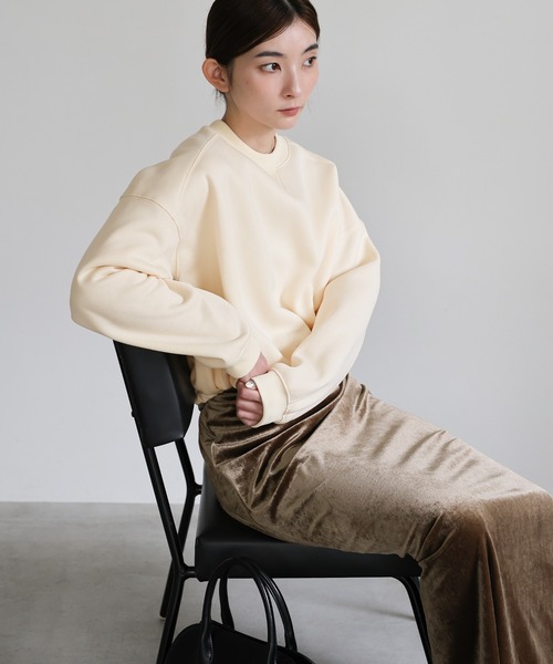 select MOCA（セレクトモカ）の「フロントドロストソフトタッチスウェット（スウェット・レディース・ブラウン/アイボリー/ブラック・FREE）」の15枚目の写真